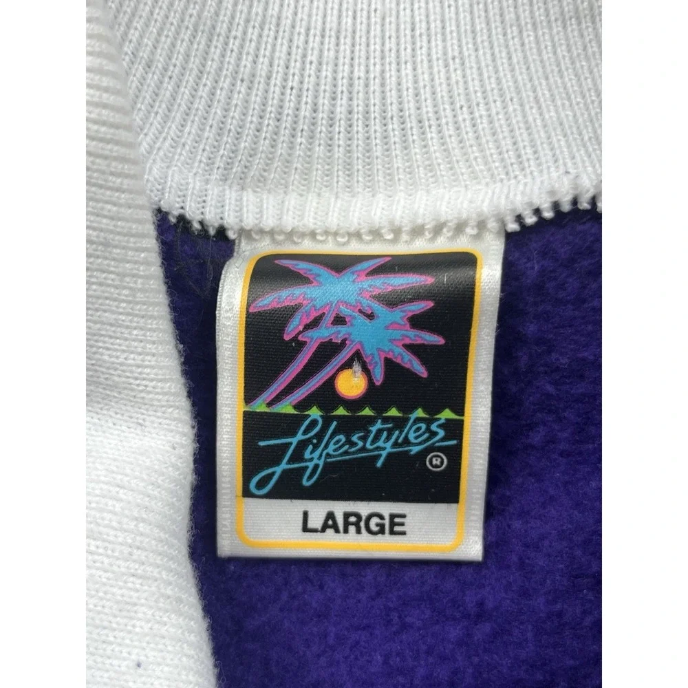Vintage Gruene Texas Sweatshirt Women's Size Large Floral Double Sided Collared‎
